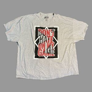 Y2K Hard Ten 10 Don’t Hate On My Game Diamond Graphic Tee 4X